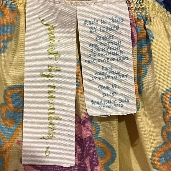 Matilda Jane Paint by Numbers Dress Girl Size 6 w/Removable Apron Colorful Fun - Picture 8 of 8